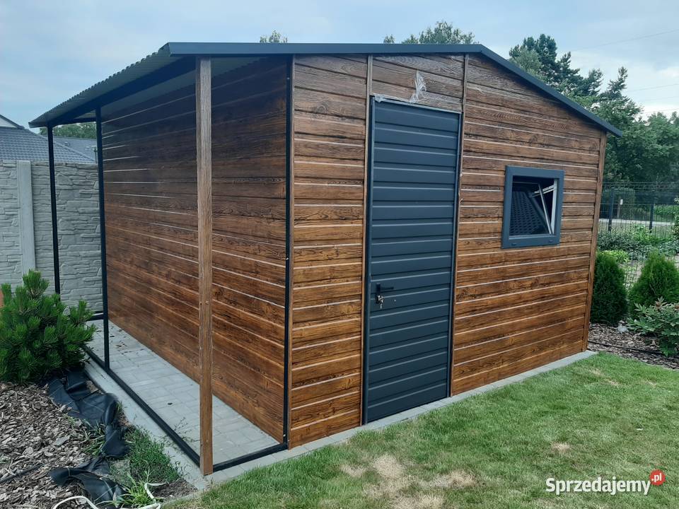 Garaż Blaszany zadaszenie Schowek Garaże śląskie Myszków