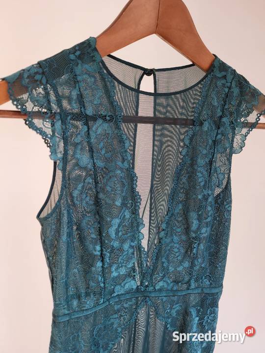 Szmaragdowe body z siateczki z koronką H&M Liszki sprzedam