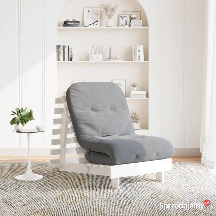 Sofa rozkładana futon z materacem biała Warszawa