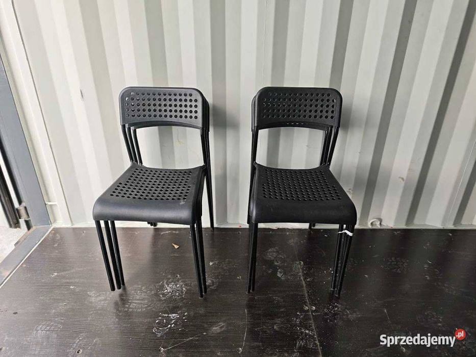 Krzesła IKEA ADDE czarne 10 sztuk stan śląskie Góra