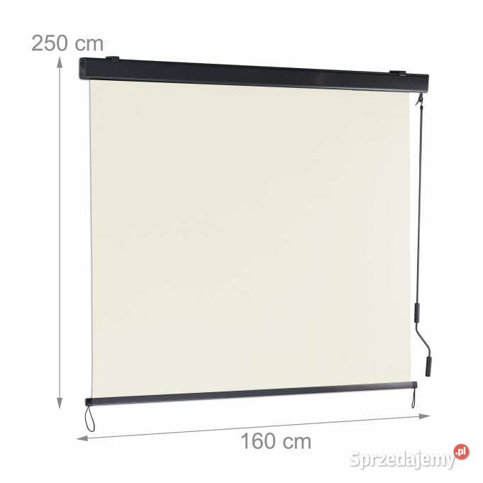 Beżowa roleta markiza pionowa z korbą 250x 160 Pozostałe Łódź