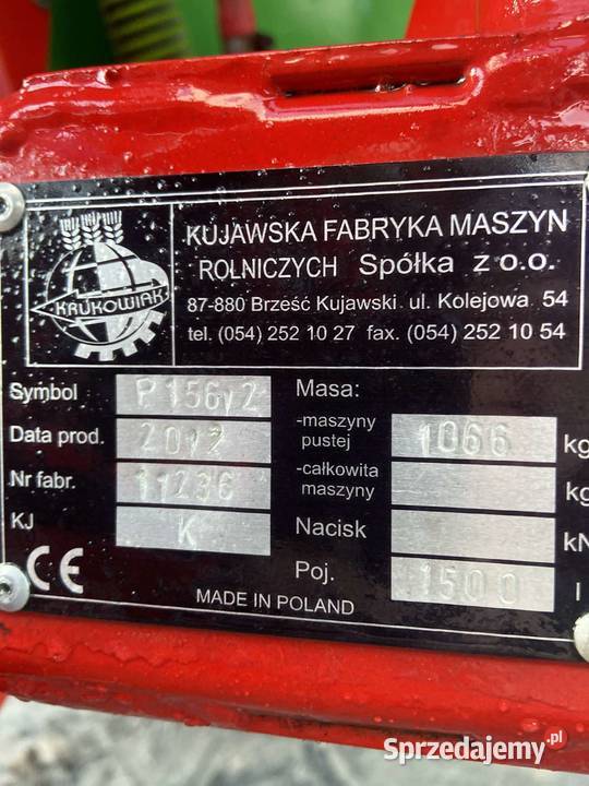 Opryskiwacz krukowiak apollo 150015m Znacznik Antoniówka
