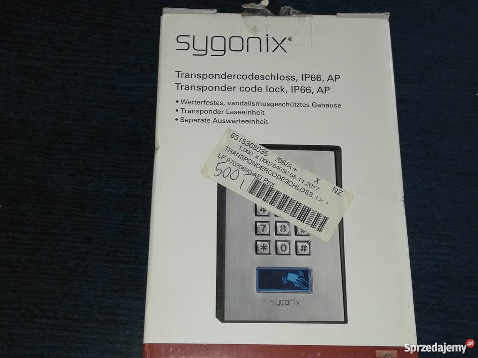 Zamek kodowy nadtynkowy Sygonix 43172V IP66 z Wrocław