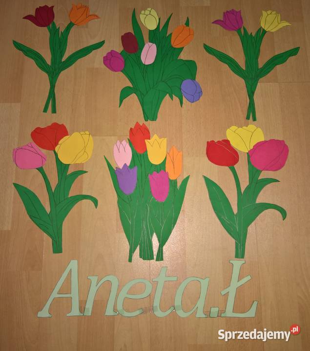 Dekoracje wiosenno letnie kwiaty z brystolu Ryki