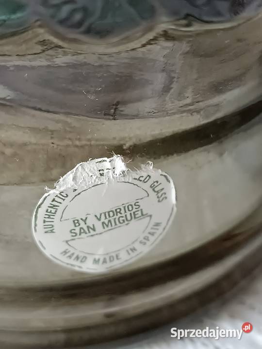 Szklana głowa sygnowane szkło