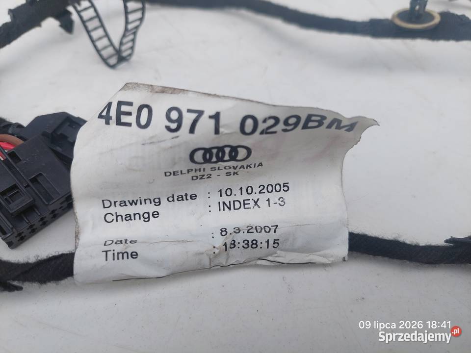 AUDI A8 D3 42 TDI 0510 WIĄZKA DRZWI LEWA PRZOD świętokrzyskie Włoszczowa sprzedam