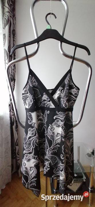 NOWY ASYMETRYCZNY CZARNO BIAŁY TOP ETAM R UK sprzedam