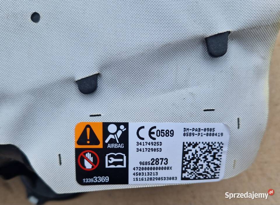 OPEL CORSA E poduszka airbag boczna pasażera Bydgoszcz sprzedam