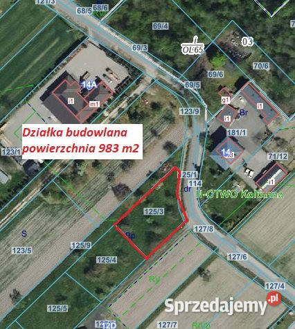 Grunt 987m2 Marcelów 100zł/m2