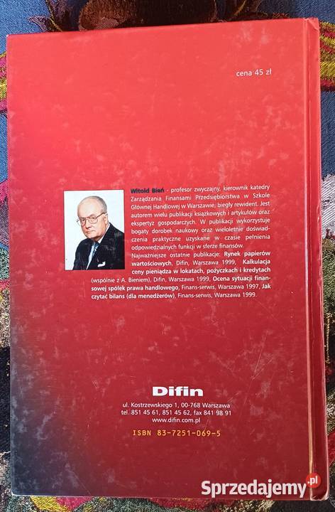 Zarządzanie finansami przedsiębiorstwa Witold Kraków sprzedam