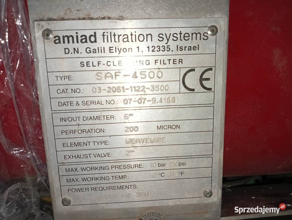 Filtr Amiad Maniowy sprzedam