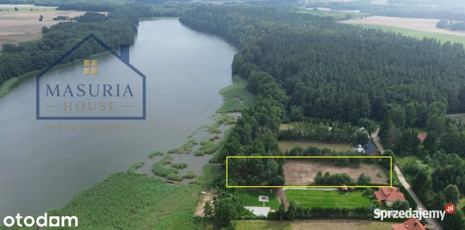 Działka rolnobudowlana z linią brzegową jeziora Lubian