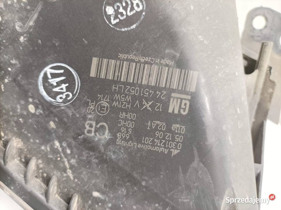 LAMPA PRZÓD LEWA EUROPA B 24451052LH Opel Zafira świętokrzyskie