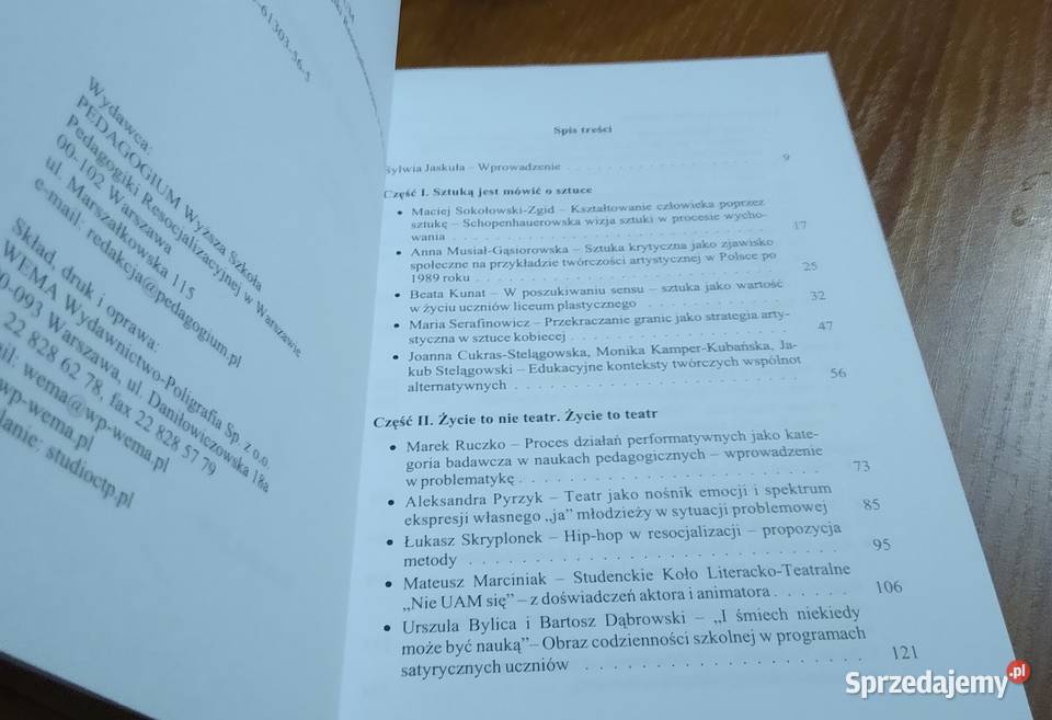 Sztuka w służbie edukacji red Sylwia Jaskuła Rok wydania 2010 pomorskie