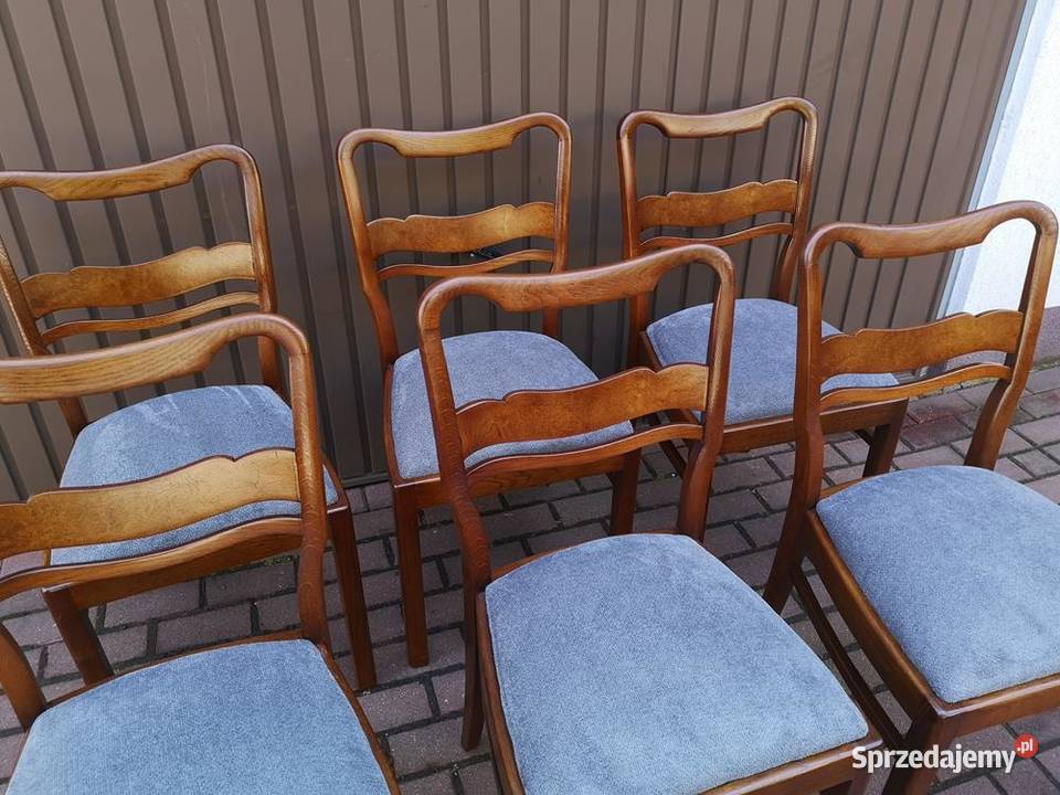 Krzesła ARTDECO OrzechDąb Stare Antyk Komplet 6 Swarzędz