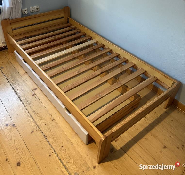 Łóżko drewniane 100x200 z szufladą 100cm Lublin sprzedam