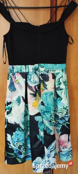 sukienka Black Floral Printed Skater Dress AX Zamość