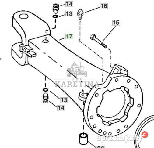John Deere 7600 7700 7800 Obudowa Osi Przedniej Jastrzębniki