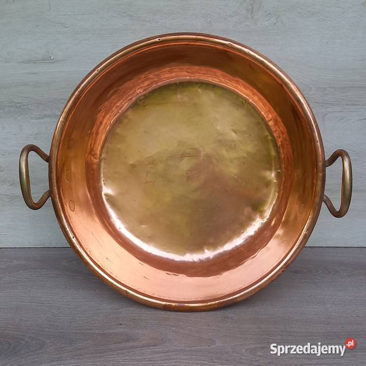 Duża miedziana misa do powideł miedziany garnek Warszawa