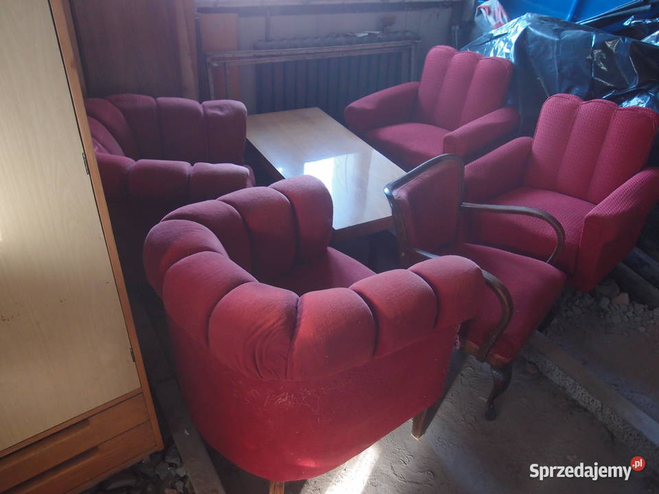 Starocia z PRLu stylowe fotele i ława Art deco łódzkie Łódź sprzedam