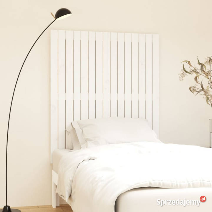 Wezgłowie łóżka białe 955x3x110 lite drewno mazowieckie
