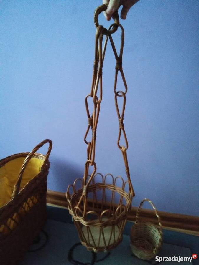 kosz wiklinowy na kwiaty Makrama wiklinowa na Poznań