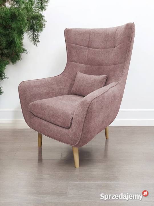 Fotel Tapicerowany Lord Różowy Dostawa 0 Tarchały Małe