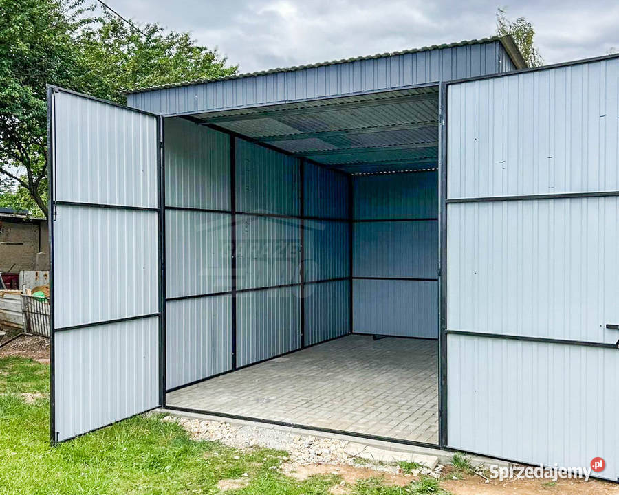 Garaż Blaszany 3x55m Brama Dwuskrzydłowa Cieszyn