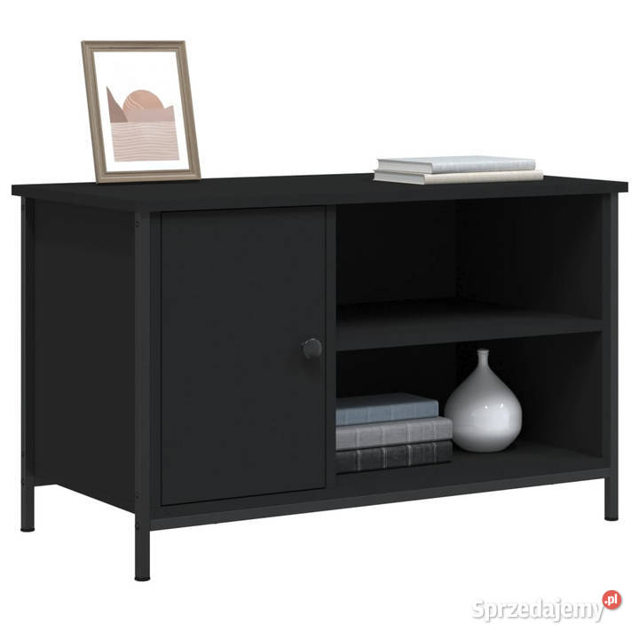 Szafka pod TV czarna 80x40x50 materiał Meble Warszawa
