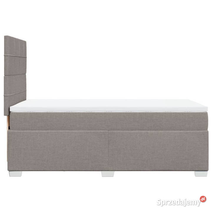 Łóżko kontynentalne z materacem taupe tkanina 90cm Warszawa