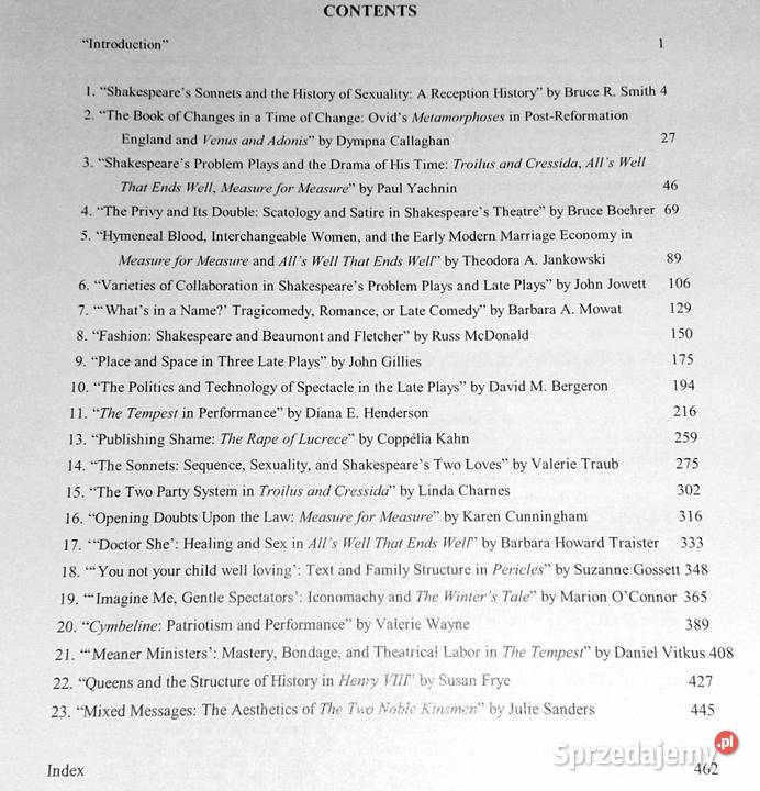 A Companion to Shakespeares Works Volume IV The Rok wydania 2003 Chełm