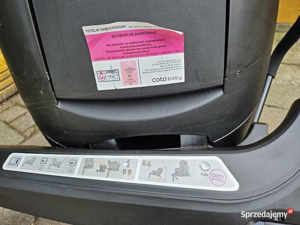 Fotelik samochodowy obrotowy lubelskie Turowola