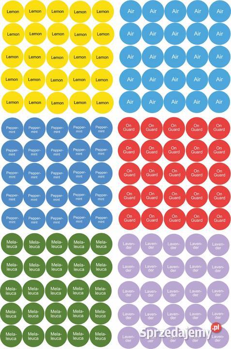 Zestaw etykiet naklejek na olejki próbki 6x25 Kamionna