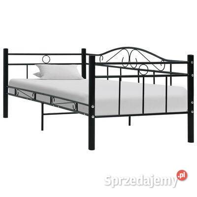 vidaXL Rama leżanki czarna metalowa 90 x 200 Warszawa