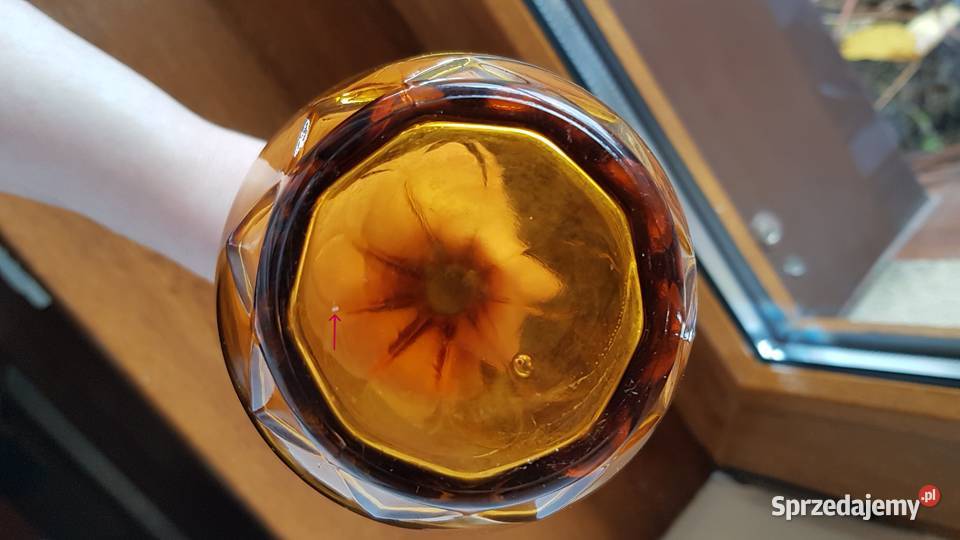 Stara szklana karafka kolorowe szkło Dąbrowa Górnicza