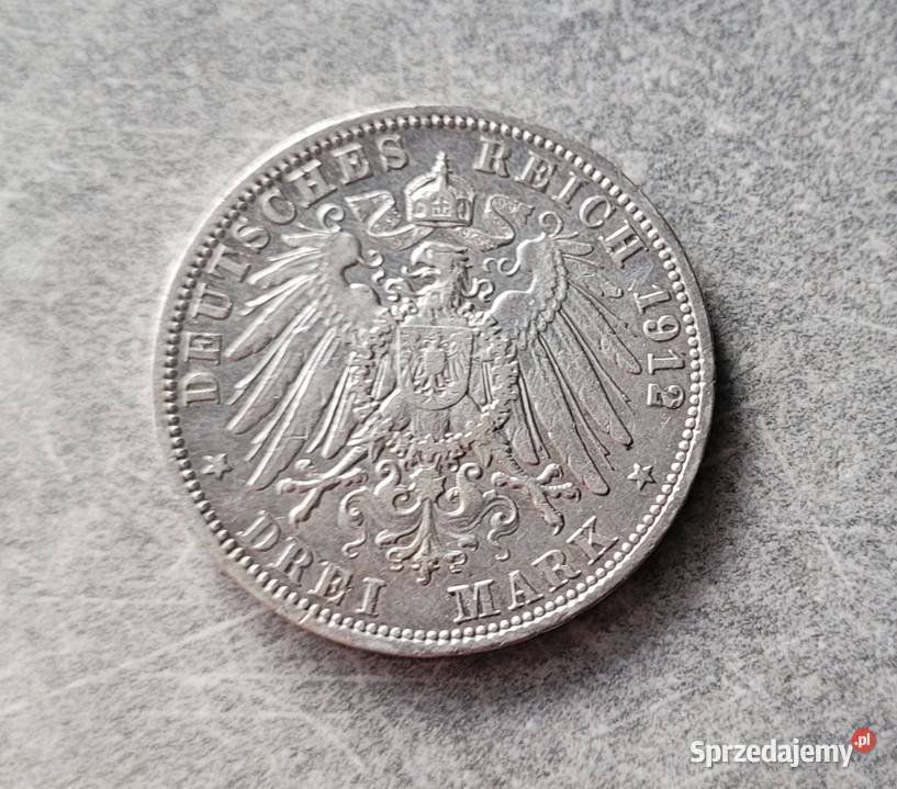 J14 NIEMCY srebro 3 Marki 1912 r A