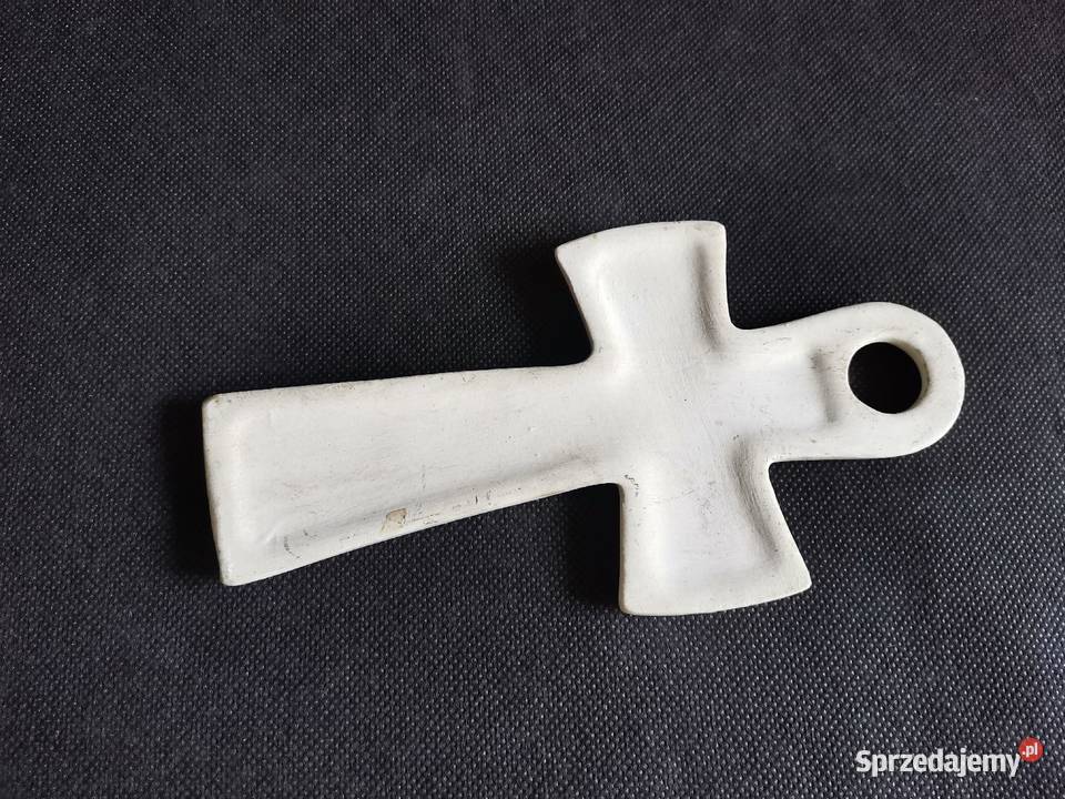 Stary Krzyż w kwiaty fajans Włocławek design PRL Porcelana i szkło śląskie sprzedam