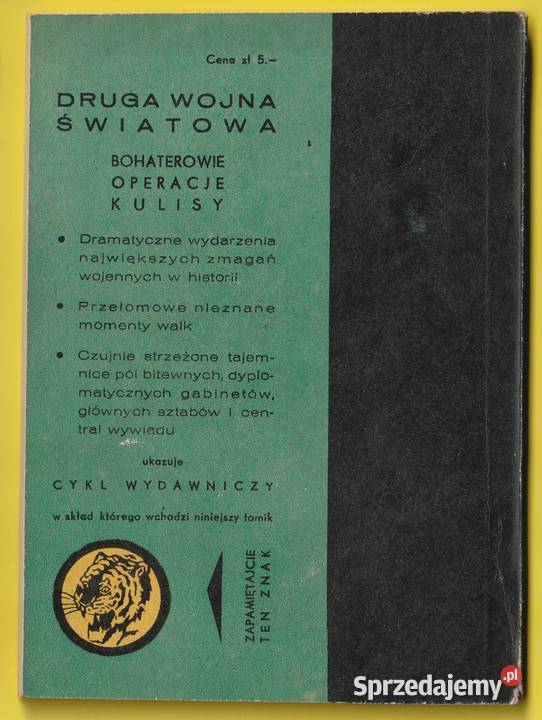ŻÓŁTY TYGRYS ZIELONA RAKIETA 1965 Łódź sprzedam