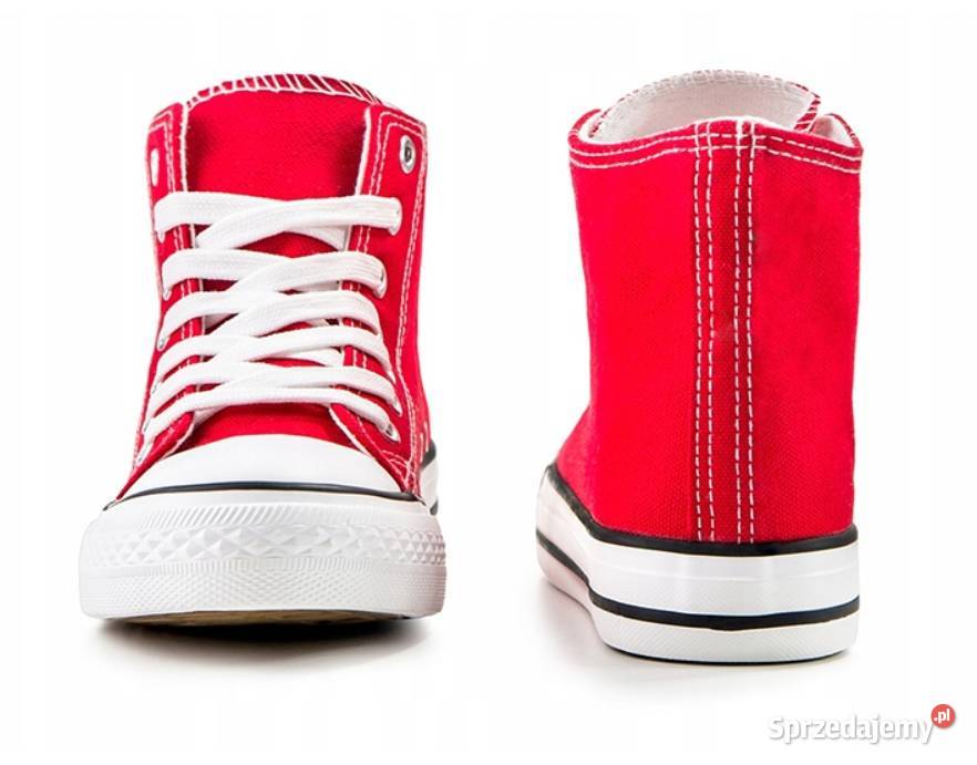 Buty Trampki Tenisówki Wysokie Czerwone Opole