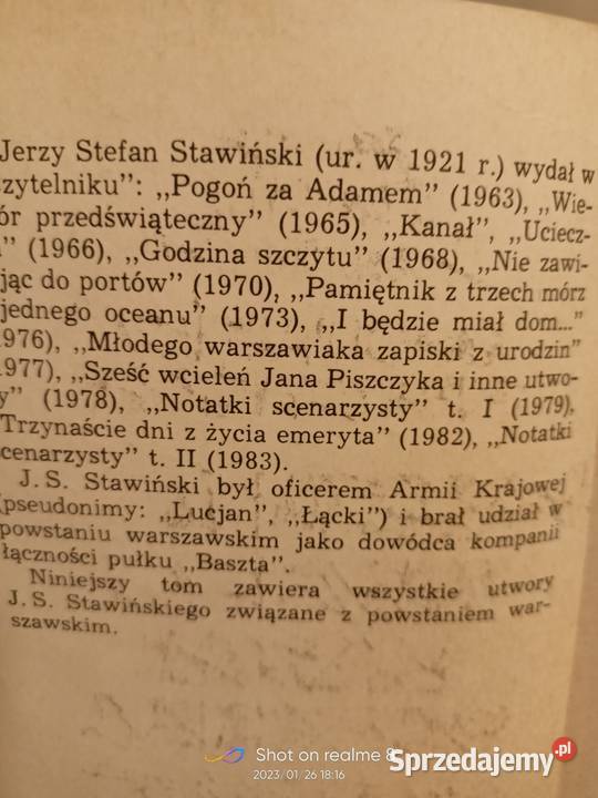 Opowieści powstańcze książki Warszawa księgarnia sprzedam