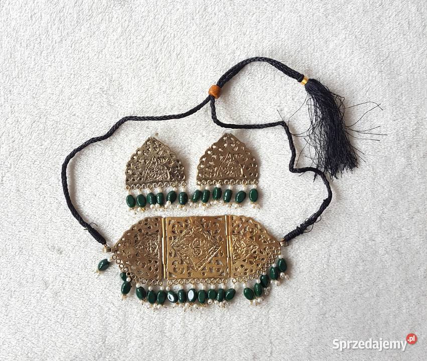 Komplet biżuteri indyjskiej naszyjnik chocker Szczecin sprzedam