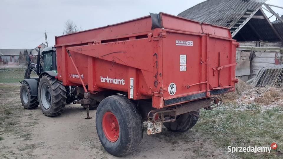 Przyczepa skorupowa Brimont 8t własna hydraulika nieuszkodzony Ryki