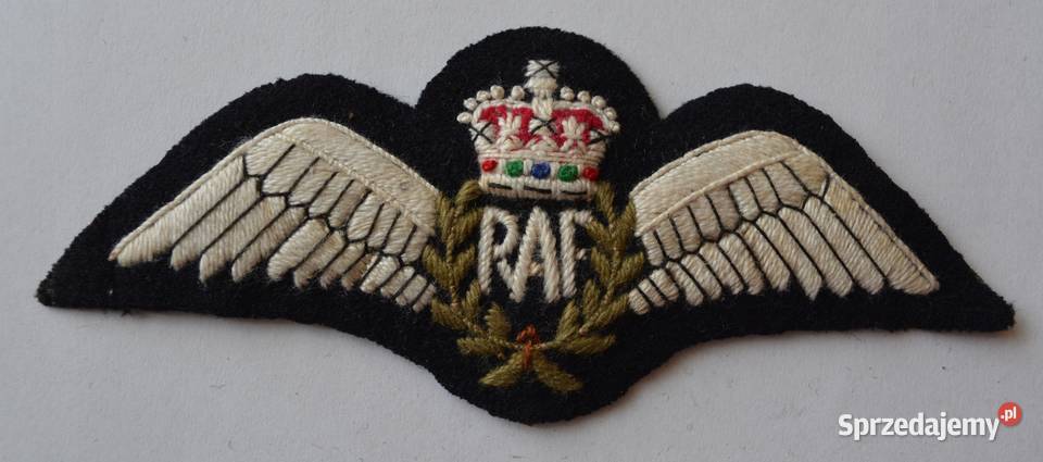 Naszywka pilota z okresu II wojny światowej RAF Warszawa