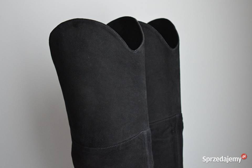 Muszkieterki kozaki zamszowe na szpilce Vanilla Rozmiar 39 Kozaki Białystok