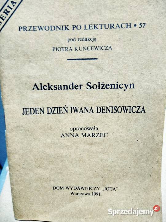 Sołżenicyn jeden dzień Iwana Denisowicza Antykwariat Warszawa