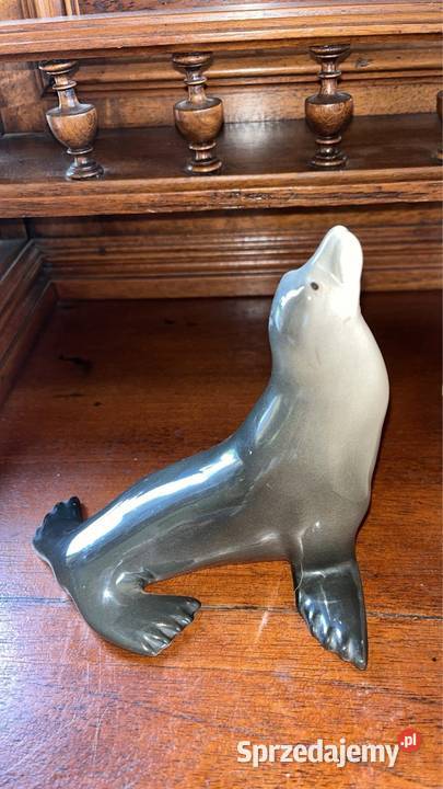 Foka figurka z Fabryki Łomonosowa est 1744 Gdańsk