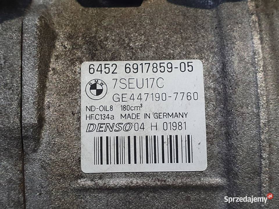 SPRĘŻARKA KLIMATYZACJI BMW E60 E61 30 D Części samochodowe Chełm sprzedam