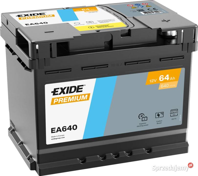 Akumulator 64Ah 640A EN PRAWY PLUS Exide Premium Warszawa