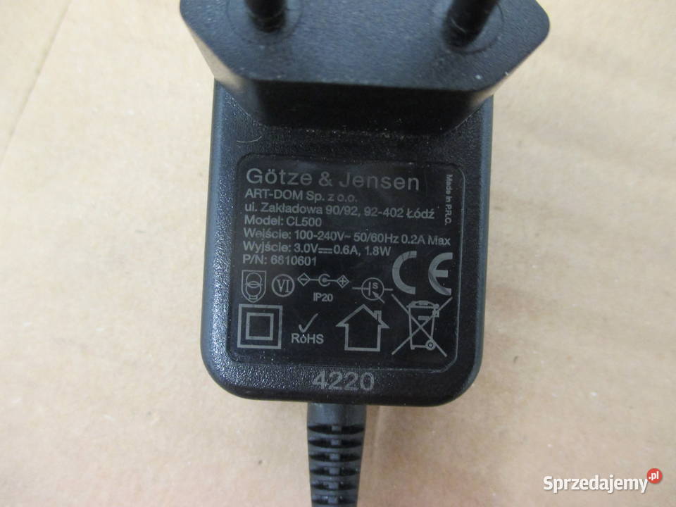 Zasilacz Gotze Jensen 3V 06A