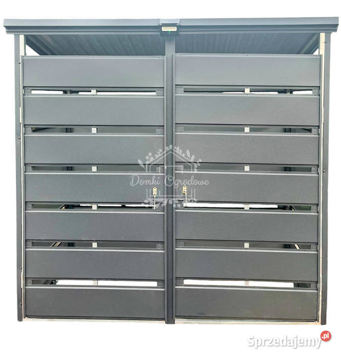 Wiata śmietnikowa 2x1m zabudowana panelami Nowy Dwór Mazowiecki